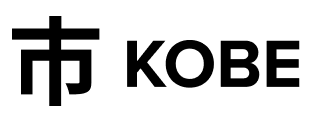 Black stylized word 'KOBE' with a small star above the letter E on a transparent background.